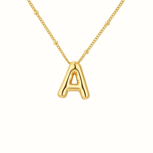 BUBBLE Bokstavshalsband 18K - Jewelia