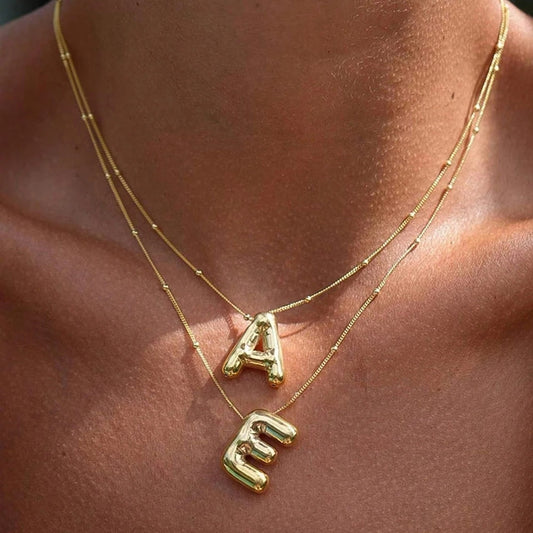 BUBBLE Bokstavshalsband 18K - Jewelia